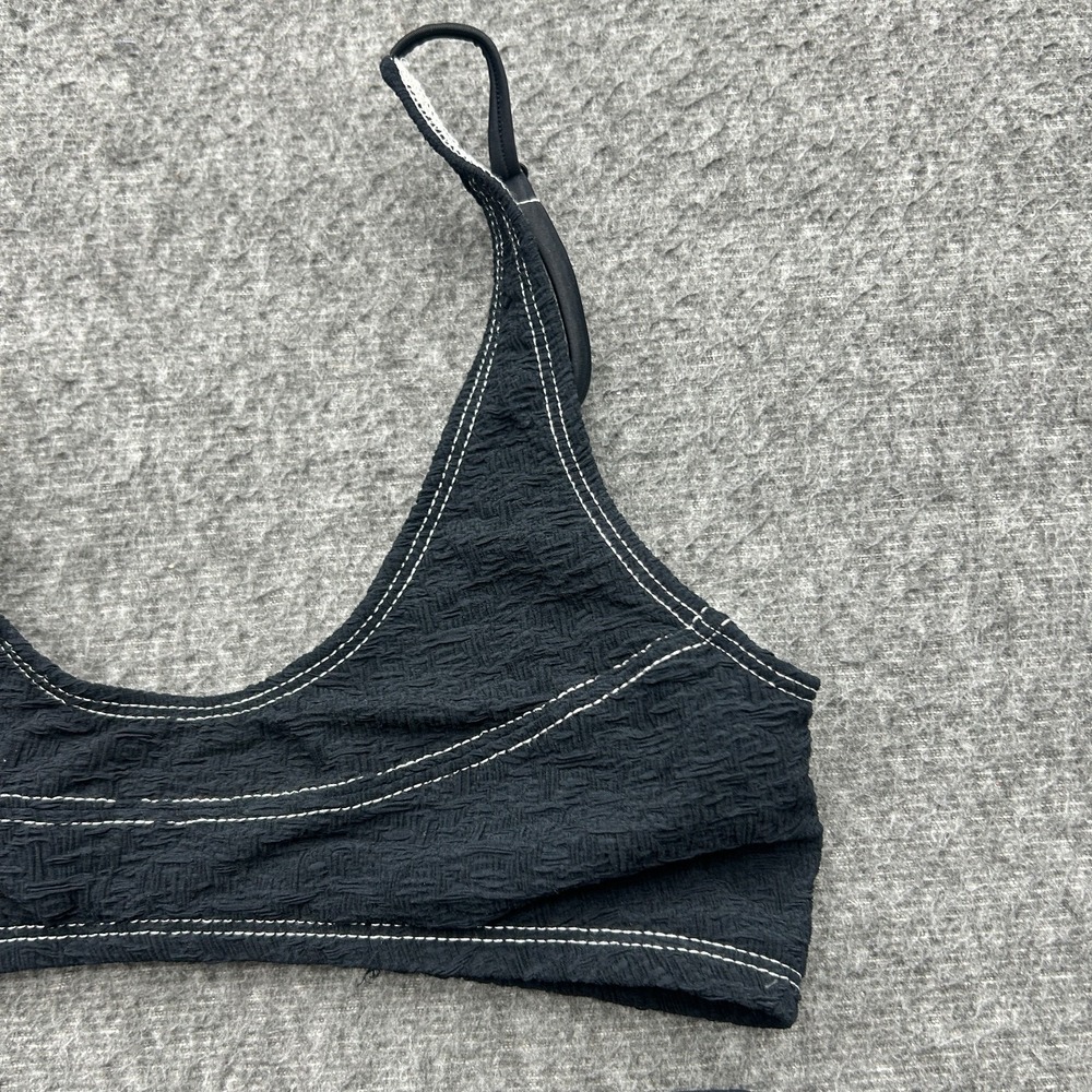 Free People Free-est Farrah Dylan Bikini Set XS/S Black Textured Swimsuit - Picture 3 of 10